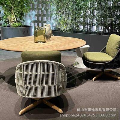 外沙户发花阳台柚木藤编休闲沙园发藤庭TMY485院露天防水防晒别墅