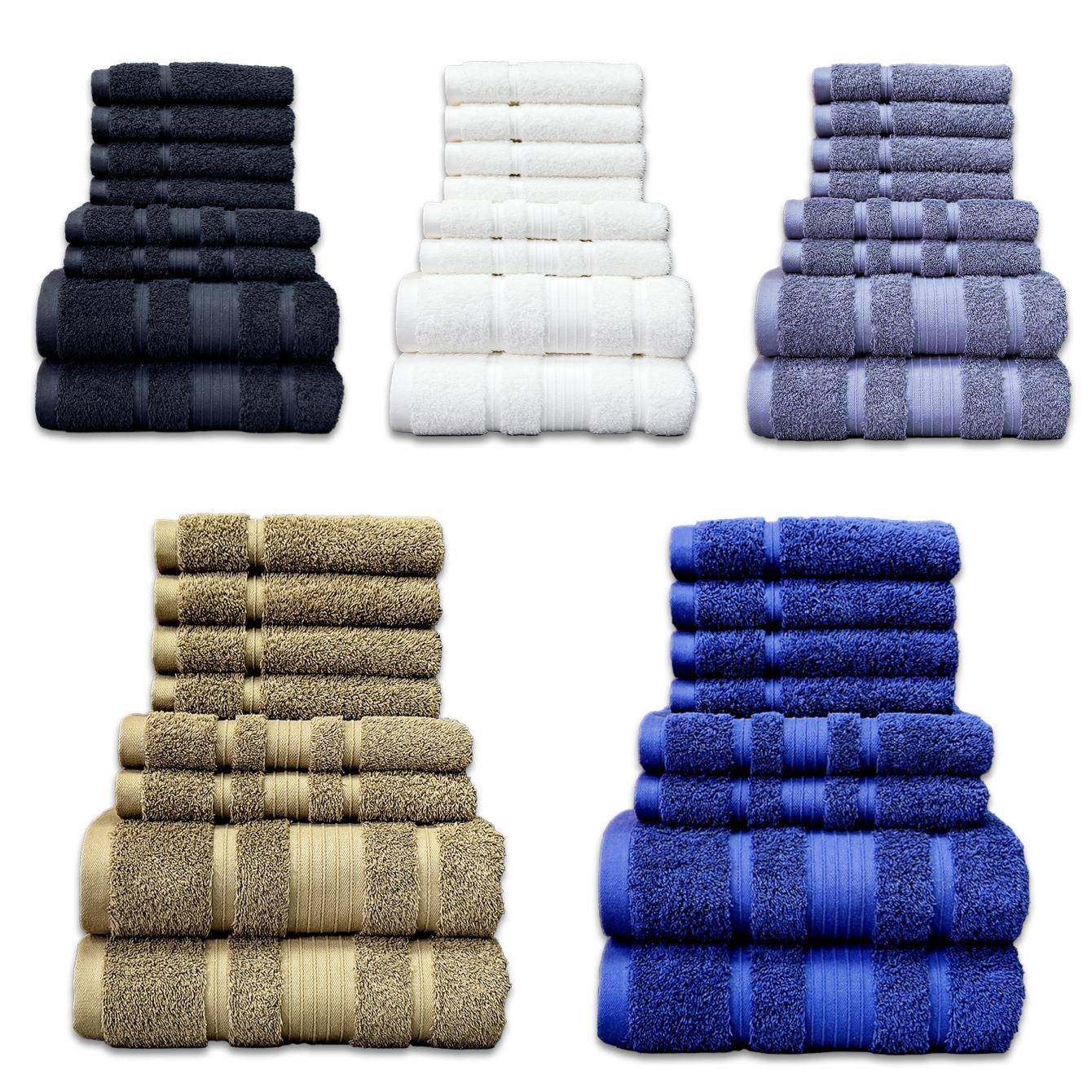 纯棉浴巾8件吸套毛巾浴巾方柔巾素八件套装全PUU棉色面巾软水