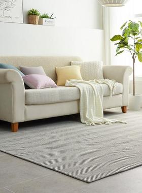铖源编织简约人客KDI厅地毯茶几毯奢轻字纹沙发垫子地爬垫行垫