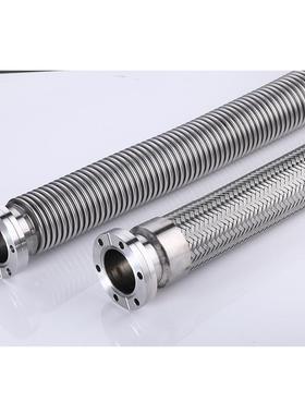 CAVPF法兰软管无网/带网真软空软管CF接头管纹30431/6L不锈钢波管