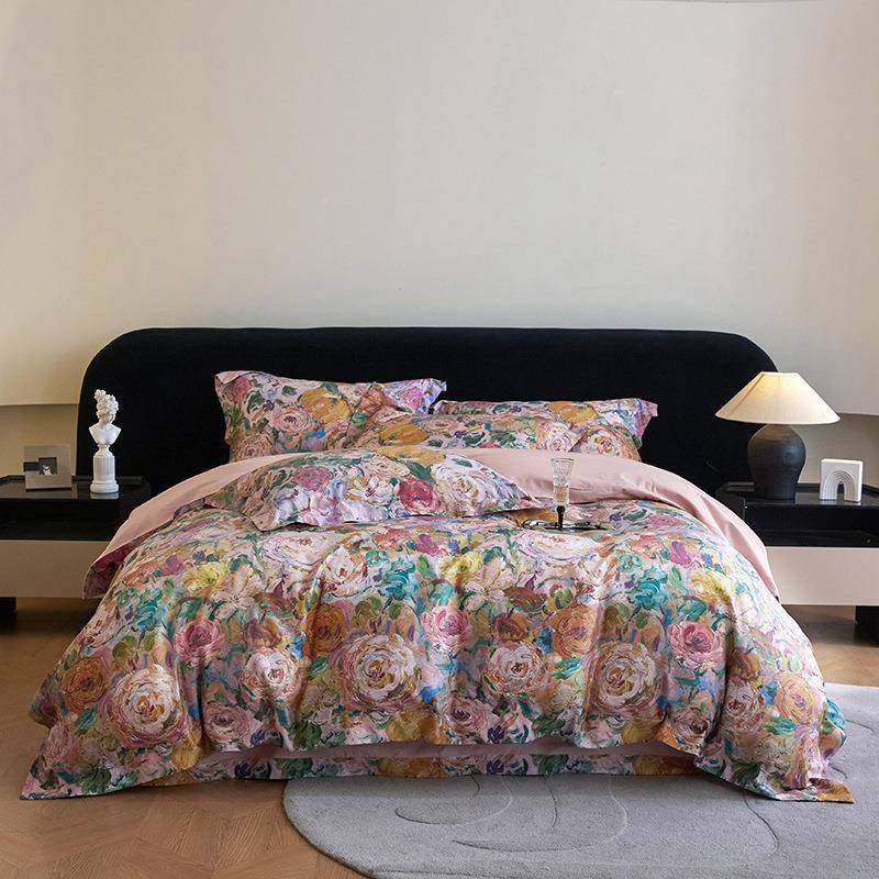 式120支匹马绣棉刺四件套全棉美棉数码印花长绒棉HOF床纯上用品