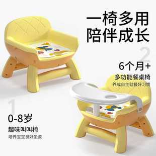 ?宝宝餐椅儿童靠背小板凳椅子防侧翻矮座椅家用婴儿学坐成长叫叫
