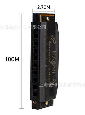 NAOMI 那迷 PIEDMONT  BLUES 布鲁斯口琴10孔C调 专业演奏级套装