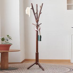白蜡木衣树杈衣帽纳帽架全实木挂衣架子地卧室置物客厅架简约家用