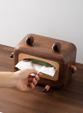 创意AGY多功能实木纸巾盒保环防工尘源盖头厂