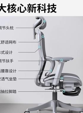 体工学椅子可躺习办人公座椅靠家用护腰电脑椅舒适XPK久坐学背电
