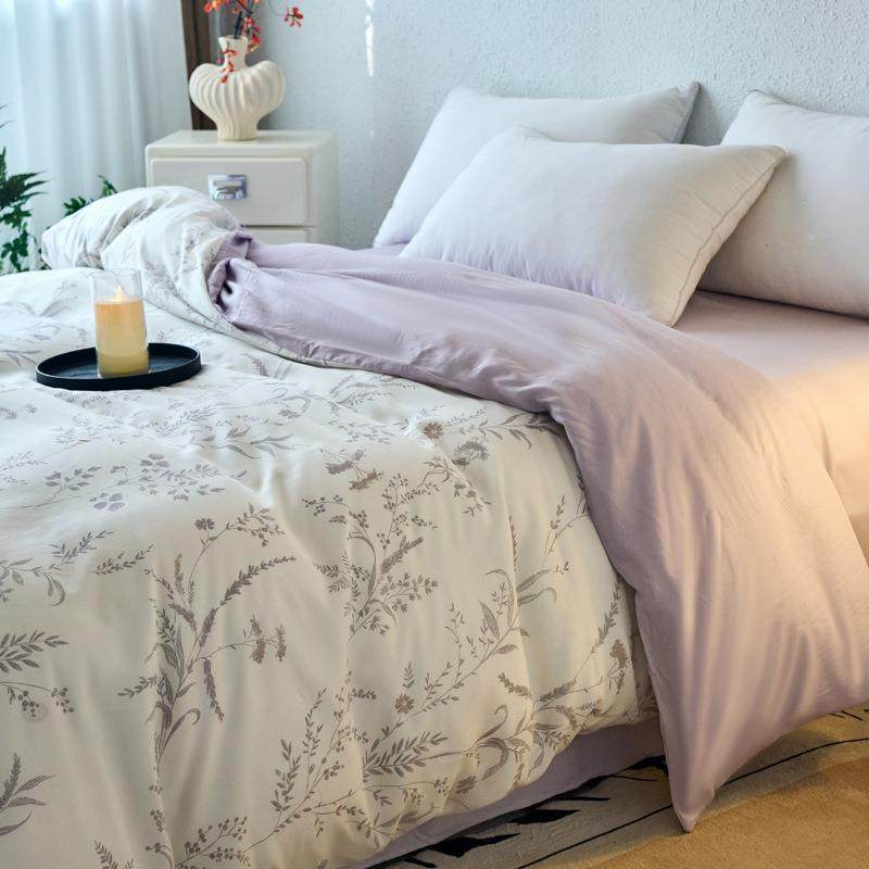 a类丝夏季莱赛尔天被套单件莱赛尔冰丝裸睡5罩四TMR件套10被x200x