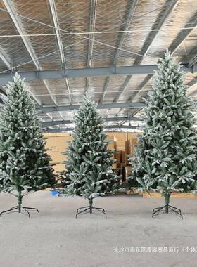 圣诞节饰加密圣诞少绒LLD雪树豪装华白色植大型雪树装饰布置摆件