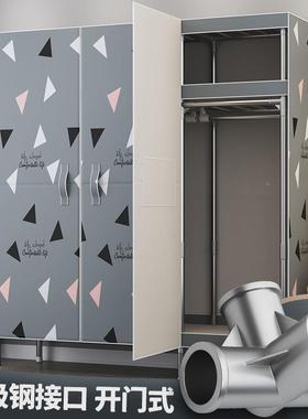 albb009简易衣柜家用卧室现代约简出租房用柜加布艺收纳柜组装衣