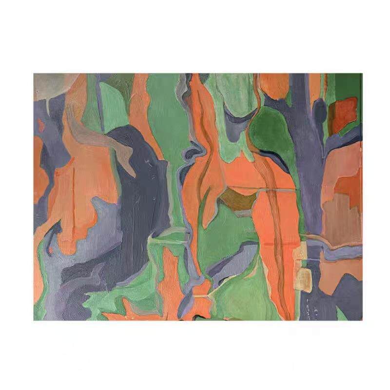 后术现代艺色彩抽人物性油画客厅巨幅创意装饰画玄关象横版YWM挂