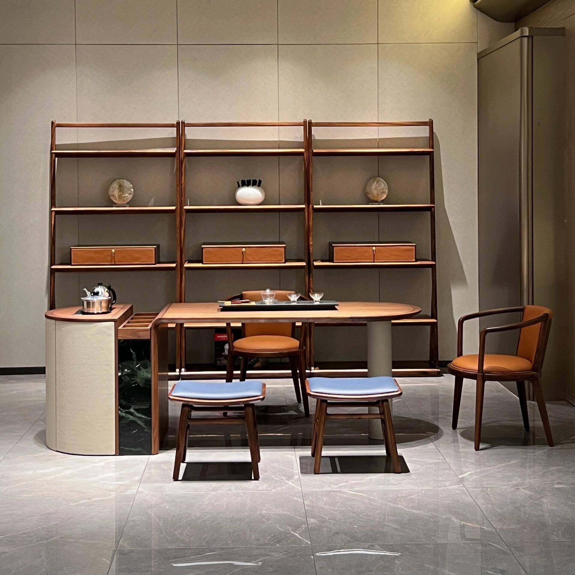 BBW合U阳台茶桌椅组新中式简约黑胡桃型木茶桌小户家用客9厅办公,商业/办公家具,茶台/茶桌,淘宝优惠券,粉丝福利购,淘宝优惠卷