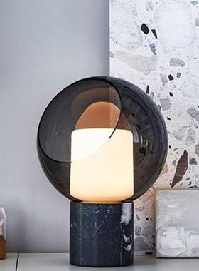 后AL-61534现代简约玻璃罩性个创台灯设计师意客厅卧室床头台大理