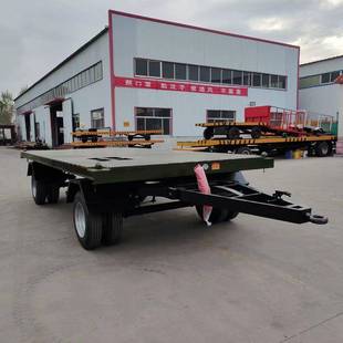 10吨2030吨平板AGT轮拖车吨叉车牵引拉货平板车厂区四拖板车