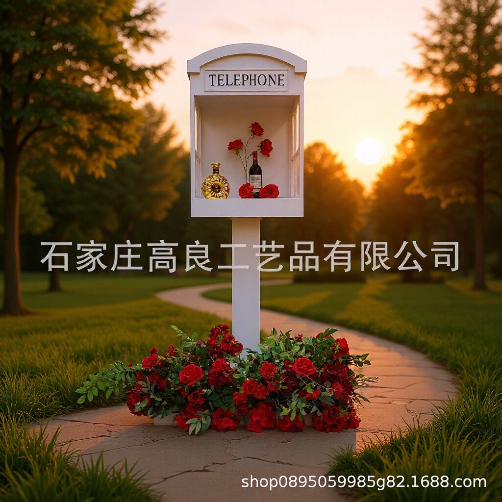 厂家直销定制款复古电话亭造型婚庆节日展示架