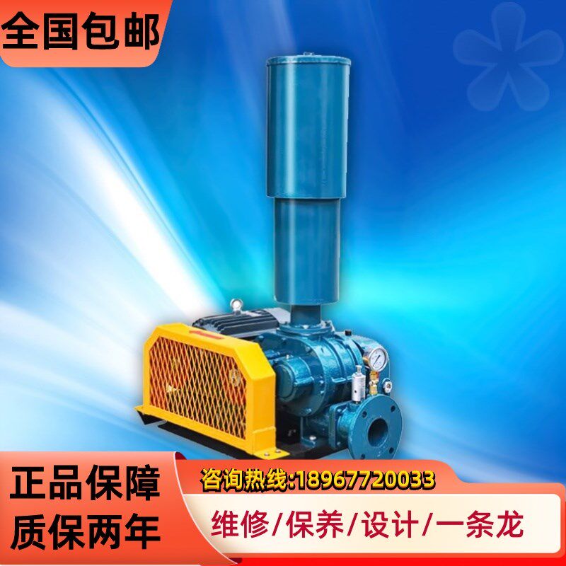 水蛭海参南美对虾螃蟹育苗三叶罗茨增氧机水产养殖增氧风机增氧泵