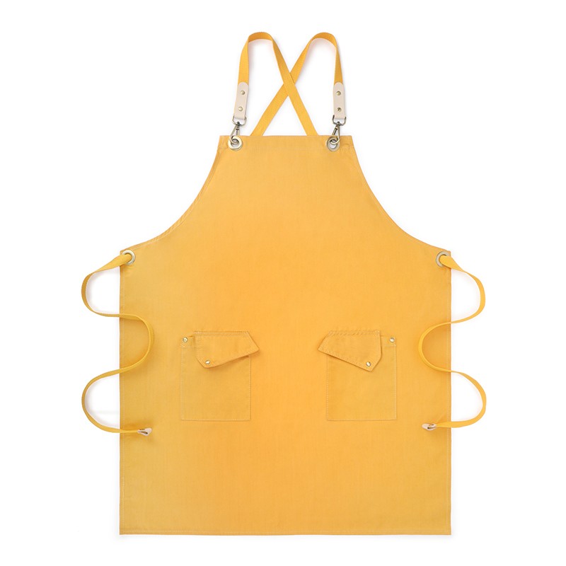 围裙薄款 夏天 超薄棉简约透气高档彩色天丝牛仔布料美甲美容园艺