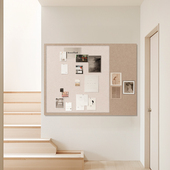 楼梯转角墙面挂饰照片墙毛毡板软木板墙贴墙面粘相片框展示羊毛毡