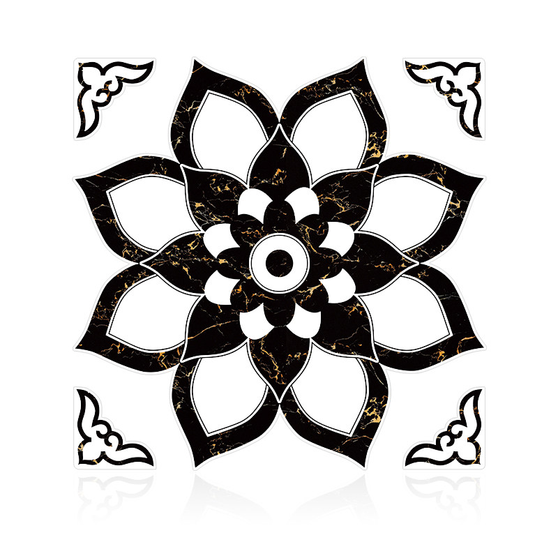 客厅茶几瓷砖拼花贴角花贴地贴装饰防水耐磨地板贴花对角贴自粘