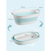 可折叠洗衣盆大号特大盆子家用2024宝宝儿童洗澡盆加厚耐用塑料盆