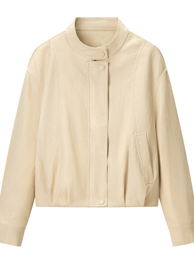 【小田专享】 甜酷小个子立领短款夹克皮衣外套705