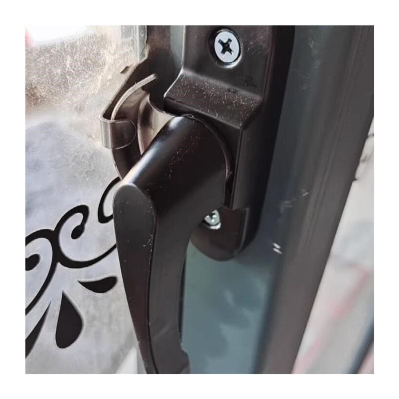 加厚月牙锁塑钢窗锁扣月牙锁铝合金推拉门窗锁扣老式平移门窗钩.