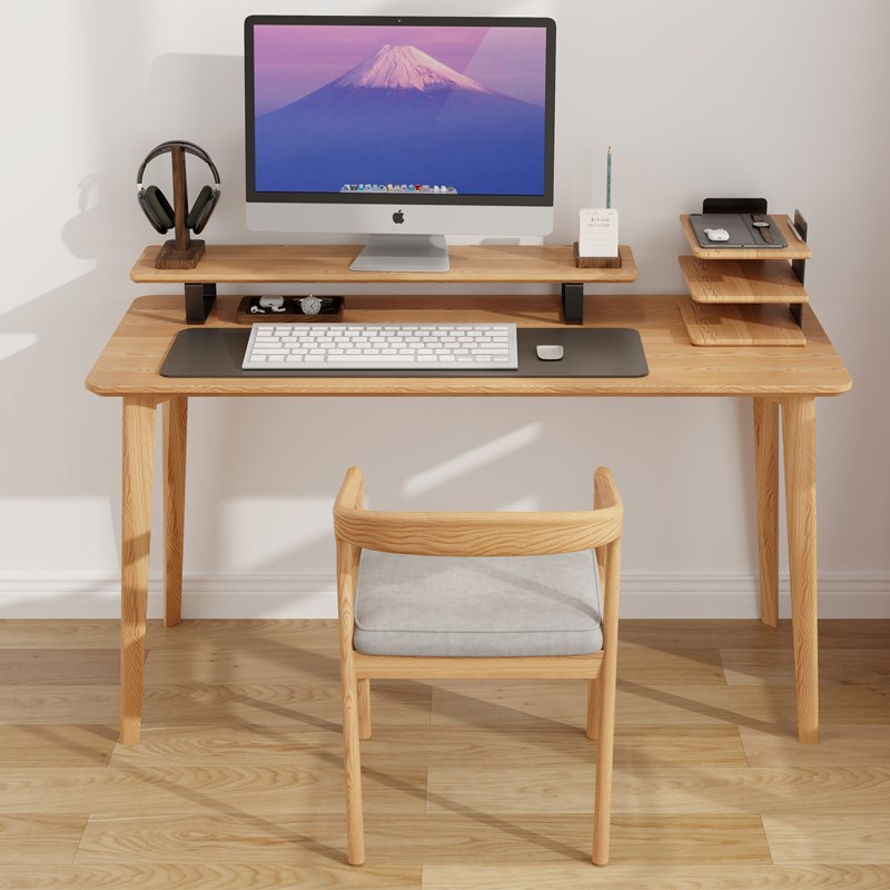 实木电脑增高架办公室显示器托架红橡木胡桃木