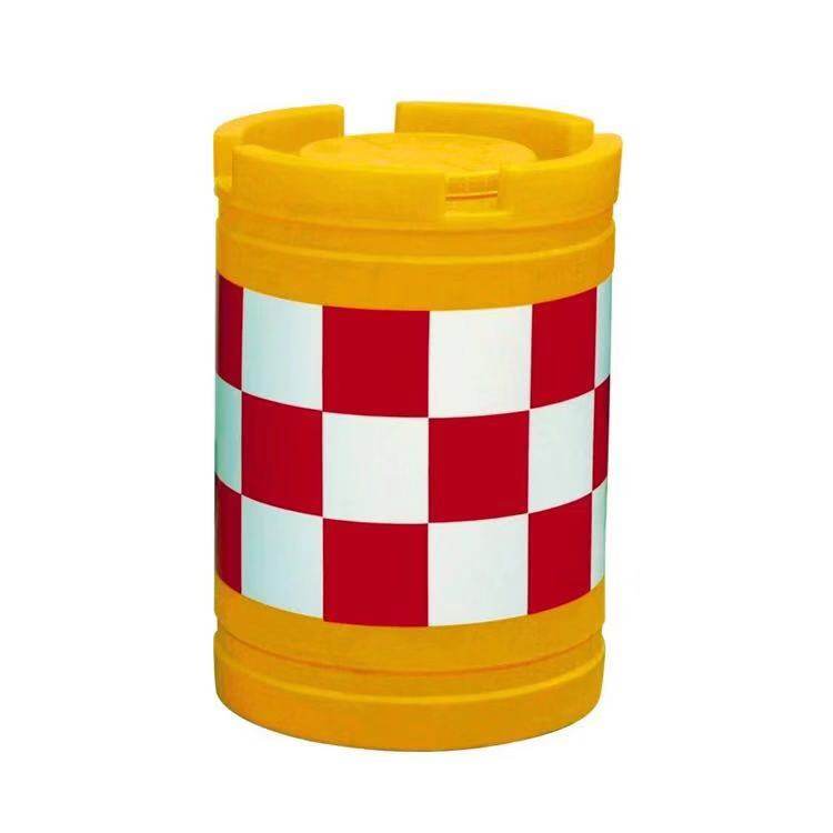 滚塑防撞桶塑料圆柱形隔离墩加厚反光注水路障0水马00防撞桩子