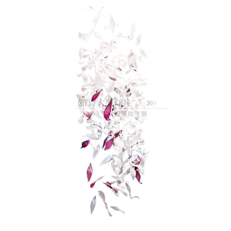 售楼部沙盘装置会议室酒店大堂前台接待艺术玻璃空中装饰羽毛吊灯