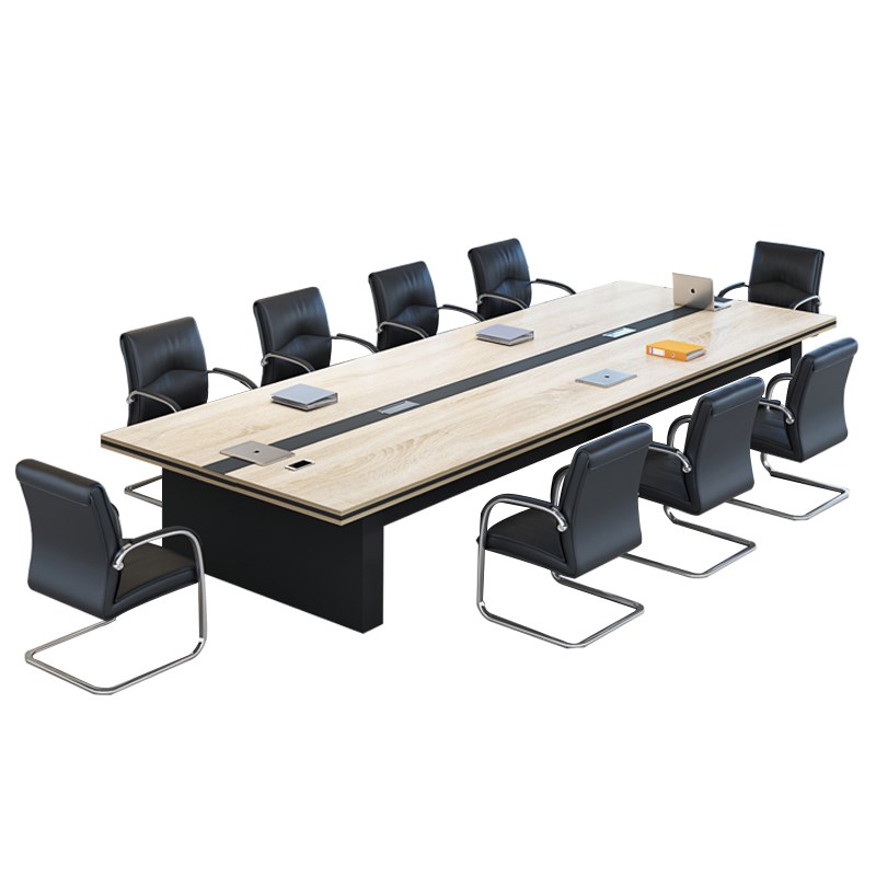 会议桌长桌简约现代大型长方形桌子工业风长条办公洽谈桌椅