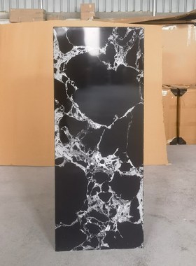 黑色大理石底座酒店别墅入户进门玄关高级感大理石摆件底座台定制