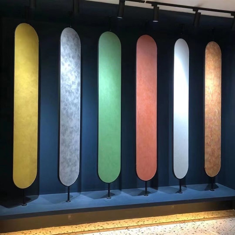 艺术漆展示架涂料仿石漆墙纸硅藻泥墙布样品定制展具双面旋转架