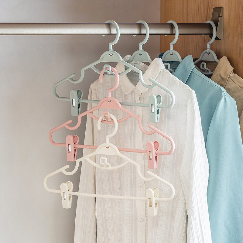 防滑家用挂衣无痕装衣架带夹子晾衣架宿舍用学生裤夹裤架衣架
