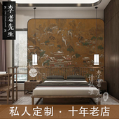 瑞雪壁纸复古国风壁纸阁楼建筑卧室客厅定制壁画摄影汉服拍照墙