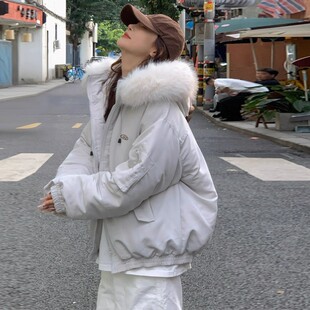 冬季2025新款羽绒棉衣棉服女短款宽松厚面包服小个子学生棉袄外套