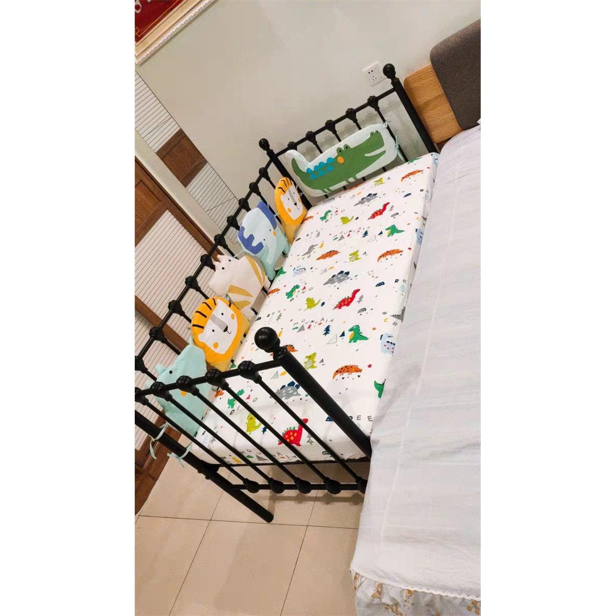 铁艺沙发床儿童床带护栏男孩女孩公主床边床简易加宽拼接床婴儿床