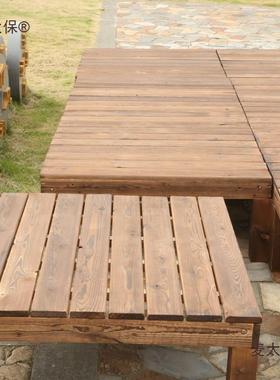 户外防腐木板大景观平台纯YHZ木碳化花实园地露台婚庆临时移型麦