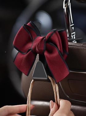 手编蝴蝶结汽车椅背挂装钩一品对装隐藏式女SZO车载饰内大饰车内