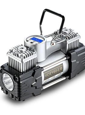 便携式充气泵12V双缸车0载充泵家用车用钟小轿5LDMR/分气大功率打