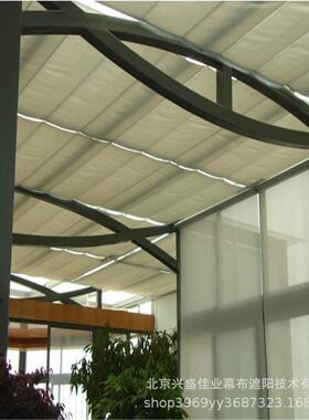 阳酒店阳光顶遮阳天棚帘泉-幼儿VRK电遮阳帘园-别墅阳光房隔热动