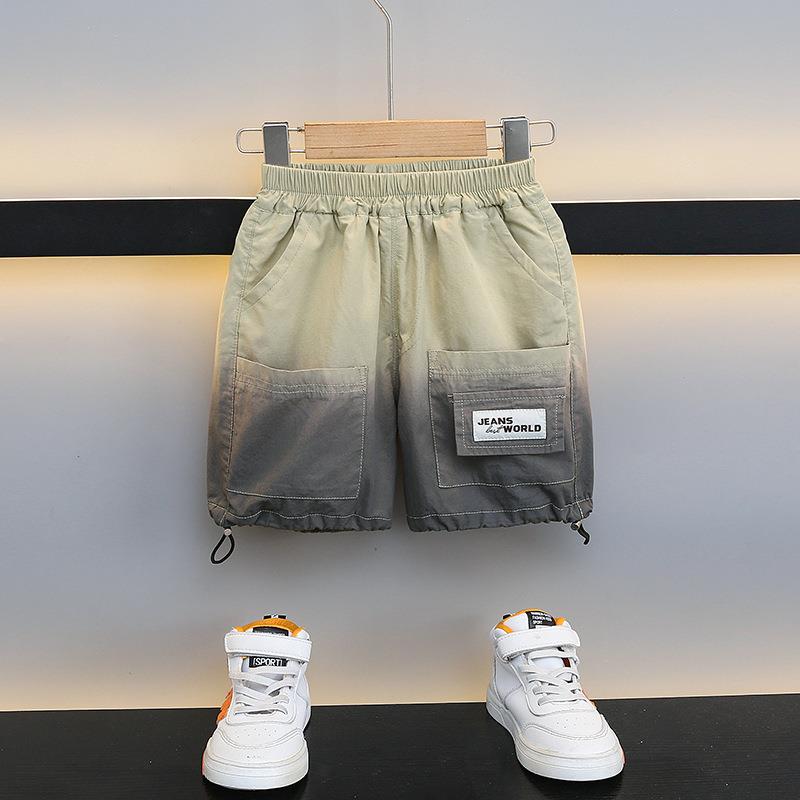 男童夏套装2LCD025新款洋气潮孩夏季短男袖衣装服套儿童酷帅衬衣