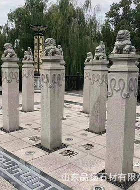 石雕拴马KIF青桩仿古做旧石马石柱神子狮拴子四兽庭院酒店石拴马