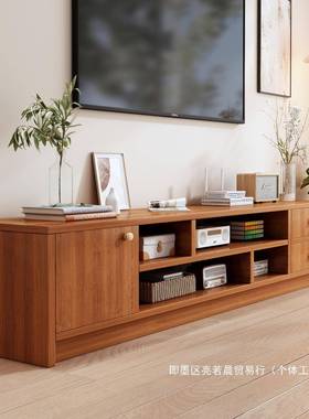 厂家直销新中式电视柜厅家用收FVP纳客储物小一柜户型出租屋用落