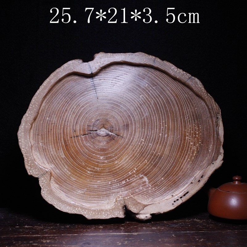 实木原木樱桃木侘寂风木托壶承底托底座茶托干泡底座摆件实物拍照