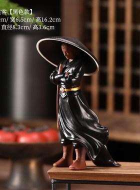 创意两用紫砂茶宠摆件江湖侠客陶瓷茶滤茶漏功夫茶具茶道配件茶玩