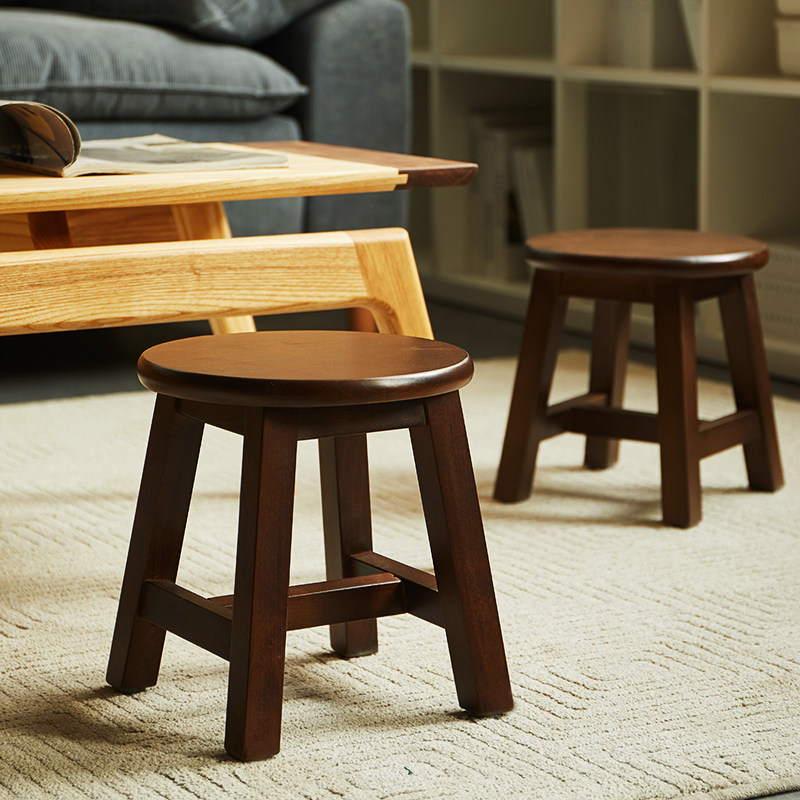 家用小凳子玄关换鞋凳实木凳子沙发凳茶几凳客厅垫脚凳圆凳方凳