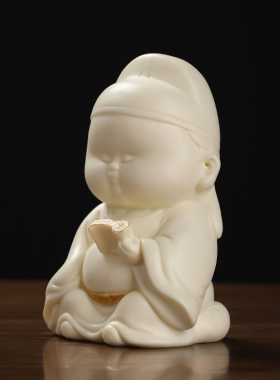 东方泥土小文昌持书陶瓷装饰品摆件办公室桌面开业乔迁高档送礼品