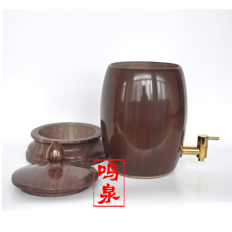 鸣泉石桶木鱼石水桶木鱼石水缸木鱼石净水机饮水机家用升8升可选