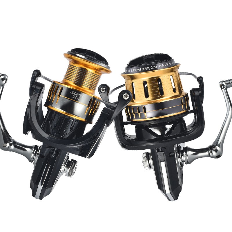 科迈龙全金属纺车轮无间隙海竿锚杆海钓远投10000型防海水鱼线轮