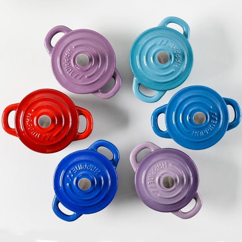 铸铁锅珐琅锅家用煲汤炖锅不粘锅迷你炖盅小奶锅汤锅焖烧锅