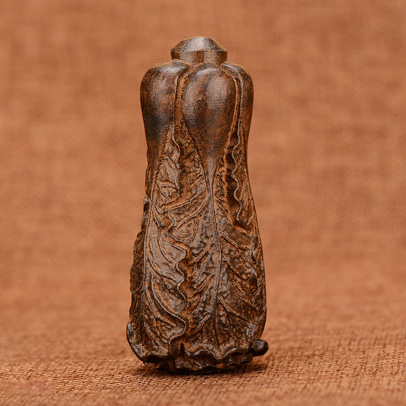 沉香木雕手把件工艺品葫芦白菜貔貅福禄文玩把件汽车挂件随手玩件